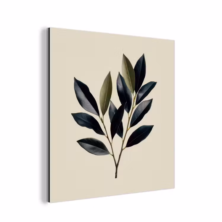 Ovaal - Olijfgroen - Simpel aluminium wit klein -3d