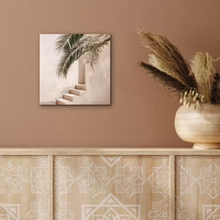 Palmboom - Schaduw - Trap - Beige aluminium wit klein -sfeer4