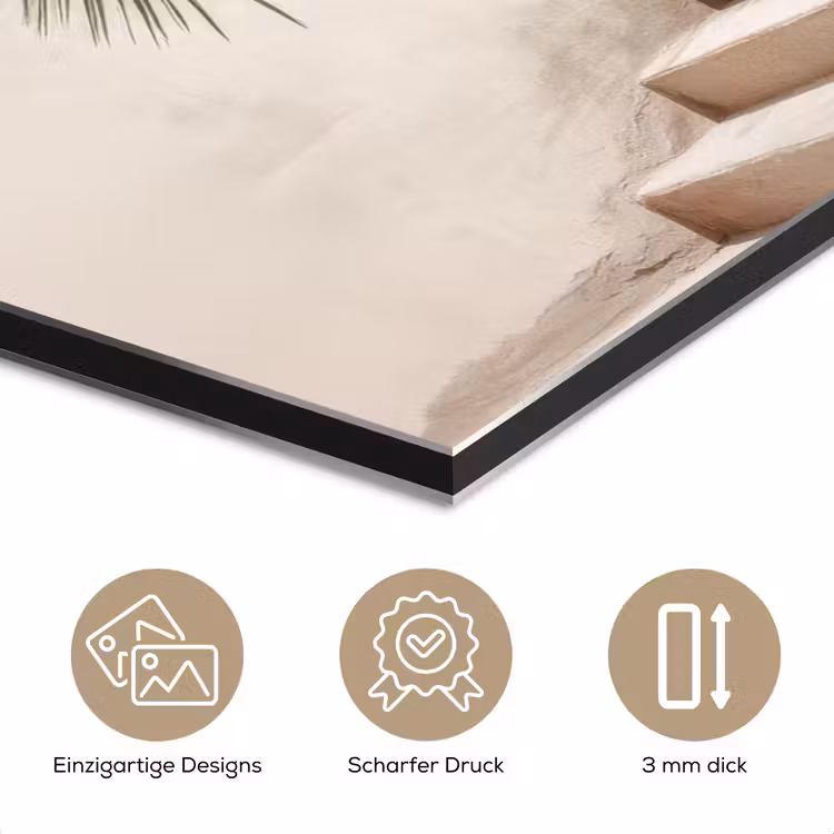 Palmboom - Schaduw - Trap - Beige aluminium wit klein -closeup_DE