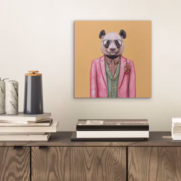 Panda - Pak - Zonnebril - Blauw aluminium wit klein -sfeer1