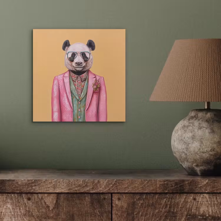 Panda - Pak - Zonnebril - Blauw aluminium wit klein -sfeer2