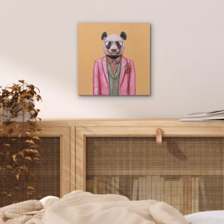 Panda - Pak - Zonnebril - Blauw aluminium wit klein -sfeer3