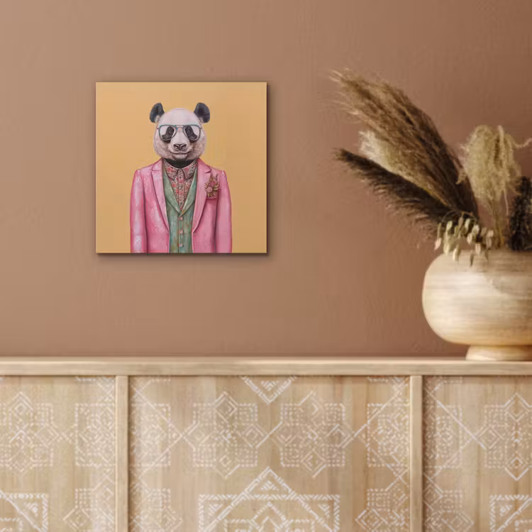 Panda - Pak - Zonnebril - Blauw aluminium wit klein -sfeer4