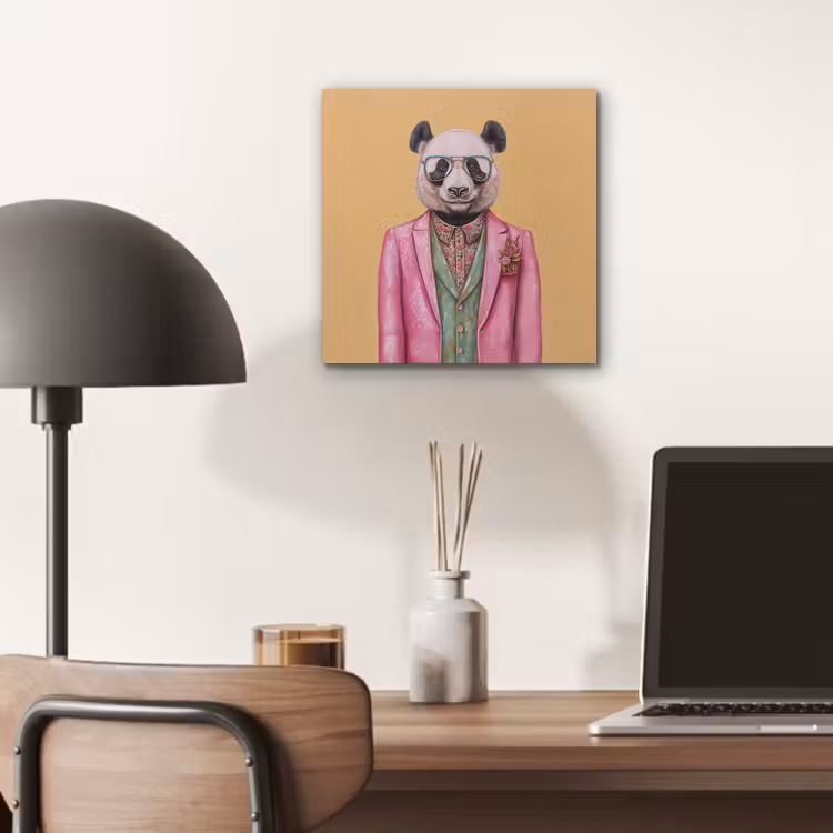 Panda - Pak - Zonnebril - Blauw aluminium wit klein -sfeer5