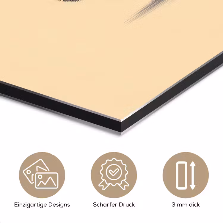 Panda - Beige - Minimalistisch aluminium wit klein -closeup_DE