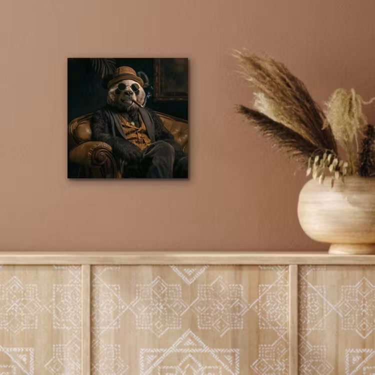 Panda - Hoed - Bril - Pak aluminium wit klein -sfeer4