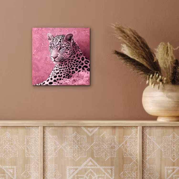 Panter - Luxe - Roze aluminium wit klein -sfeer4