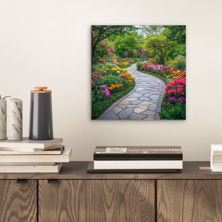 Park - Bloemen - Tuin aluminium wit klein -sfeer1