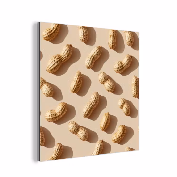 Pinda's - Patroon - Beige aluminium wit klein -3d