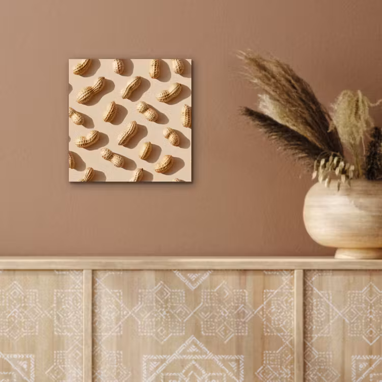 Pinda's - Patroon - Beige aluminium wit klein -sfeer4