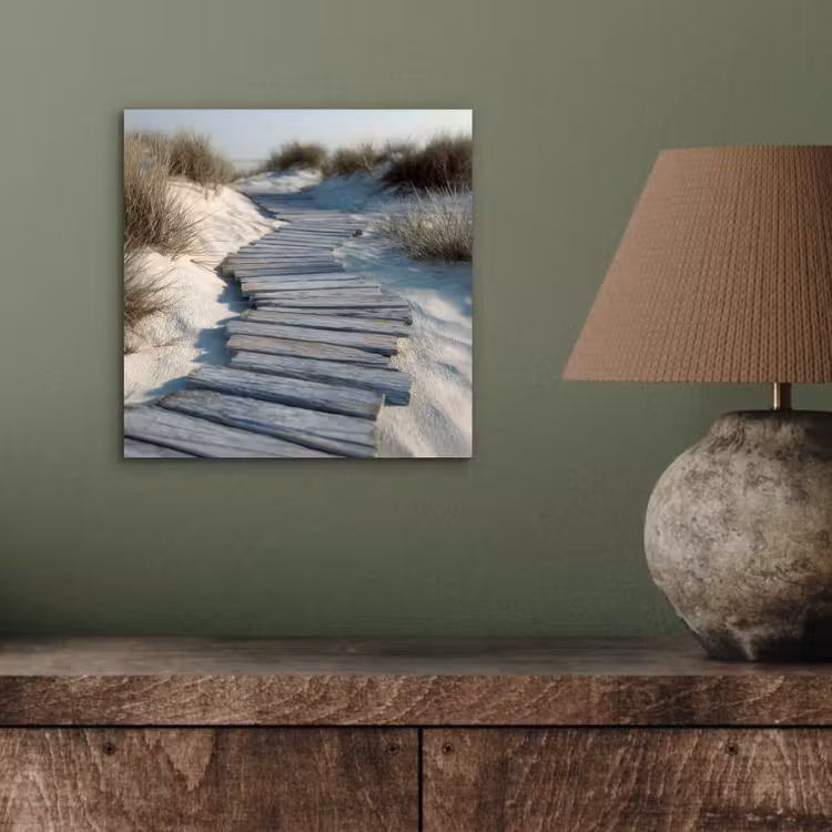 Pad - Planken - Duinen - Gras aluminium wit klein -sfeer2