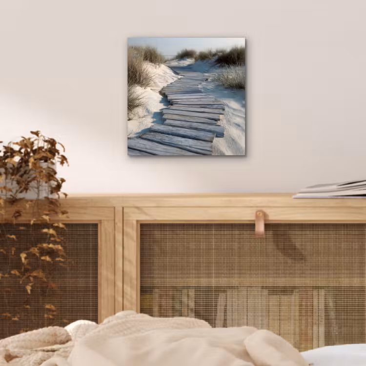 Pad - Planken - Duinen - Gras aluminium wit klein -sfeer3