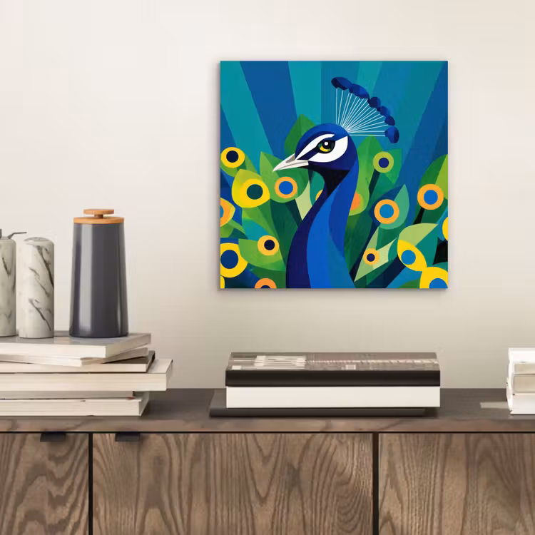 Pauw - Cirkels - Blauw aluminium wit klein -sfeer1