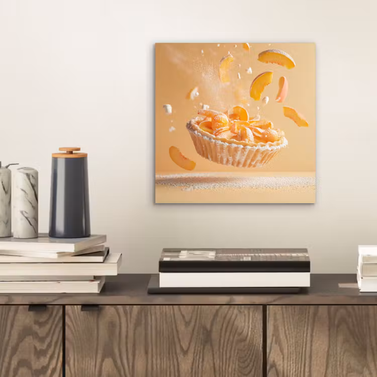 Peach - Eten - Taart - Oranje aluminium wit klein -sfeer1