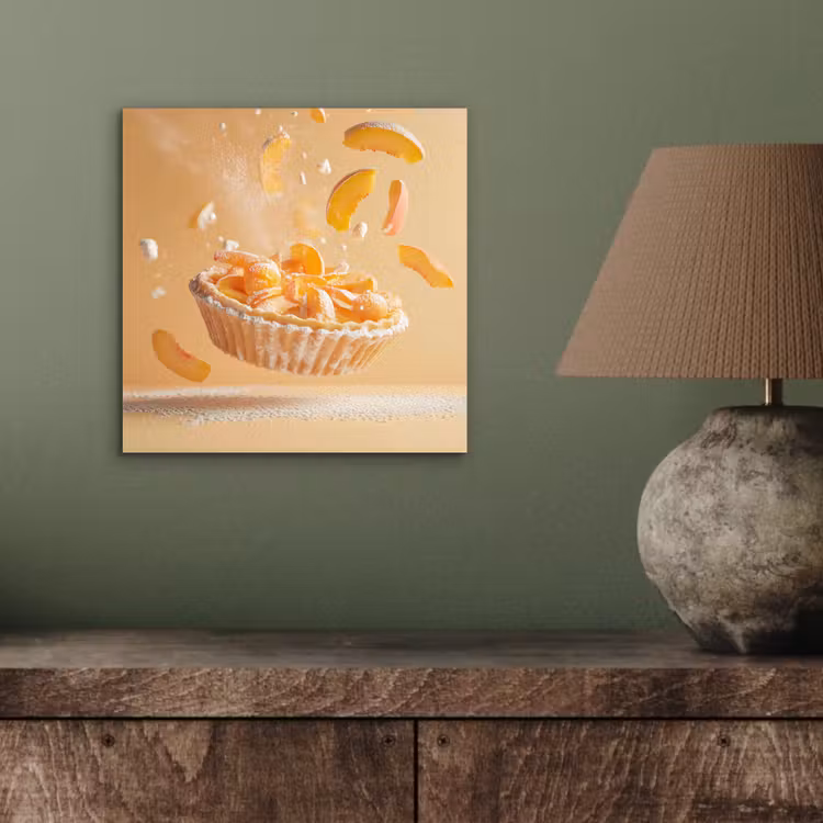 Peach - Eten - Taart - Oranje aluminium wit klein -sfeer2
