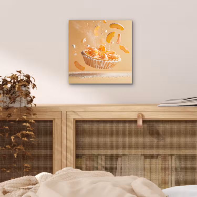 Peach - Eten - Taart - Oranje aluminium wit klein -sfeer3