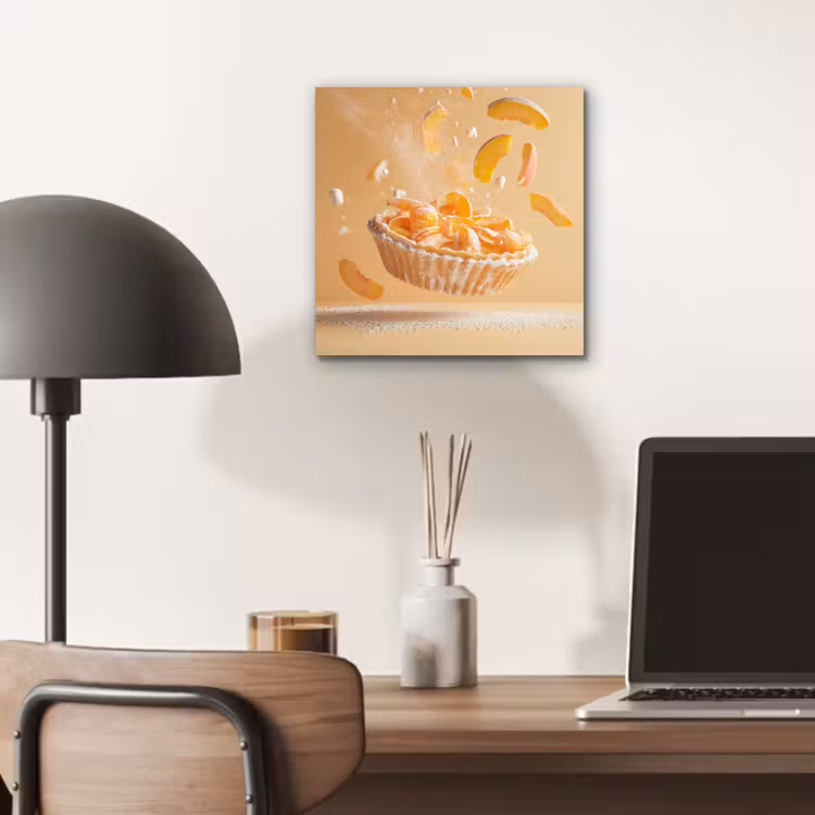 Peach - Eten - Taart - Oranje aluminium wit klein -sfeer5