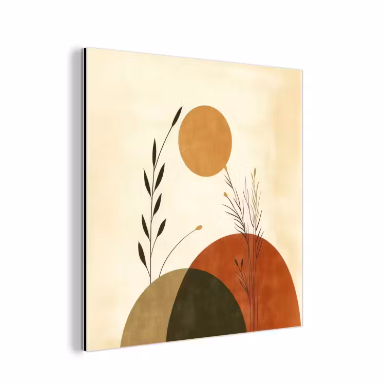 Planten - Abstract - Vormen aluminium wit klein -3d