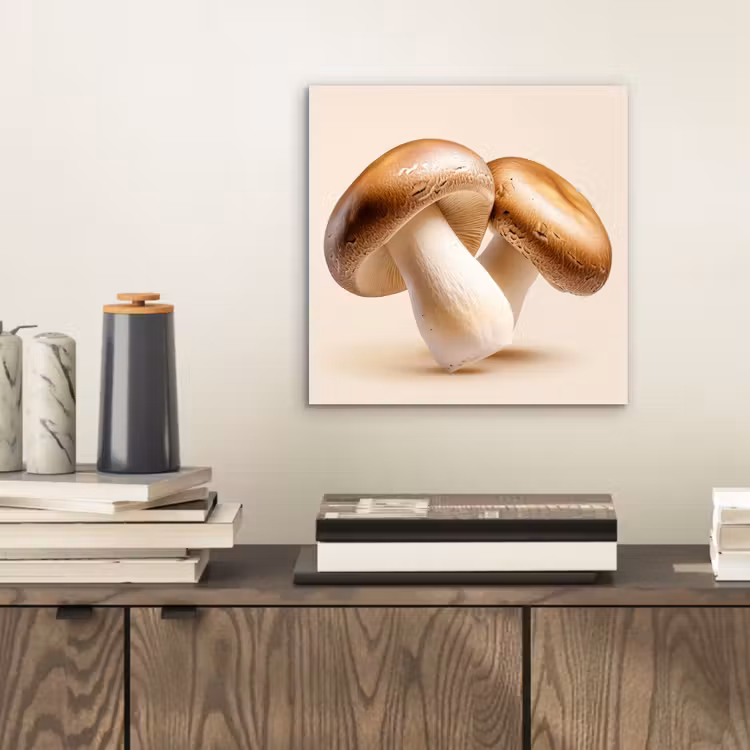 Champignons - Zacht - Beige aluminium wit klein -sfeer1