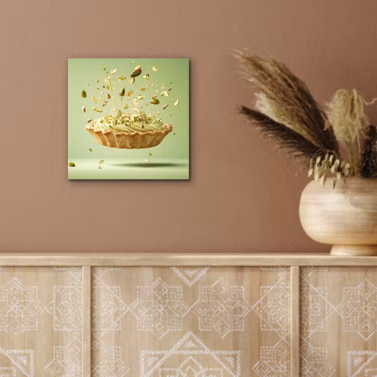Pistache - Taart - Noten - Eten aluminium wit klein -sfeer4