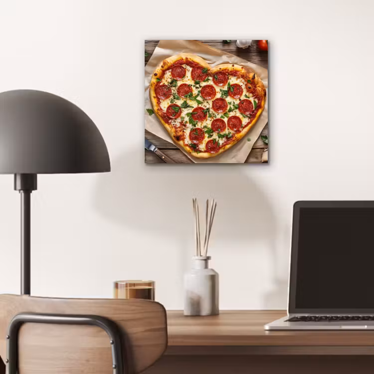 Pizza - Hart - Pepperoni - Tomaat aluminium wit klein -sfeer5