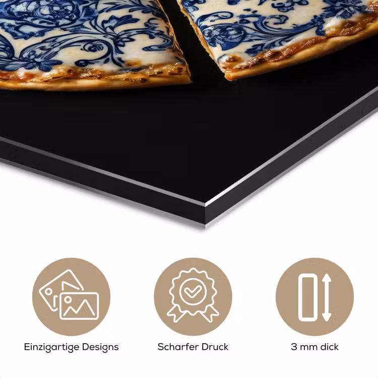 Pizza - Eten - Delftsblauw aluminium wit klein -closeup_DE