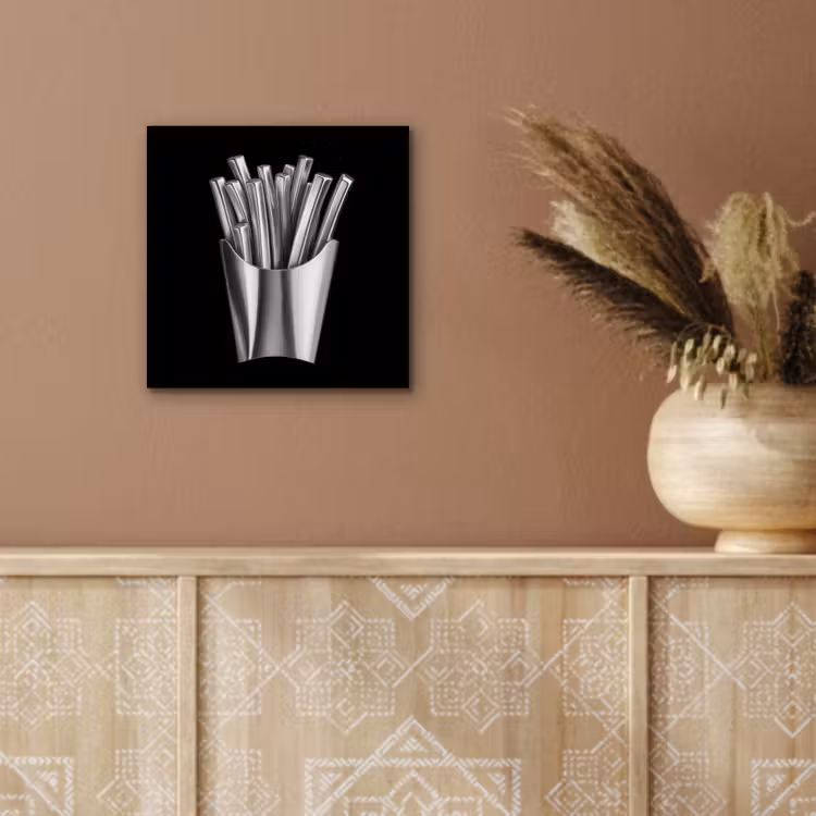 Frietjes - Futuristisch - Zilver aluminium wit klein -sfeer4