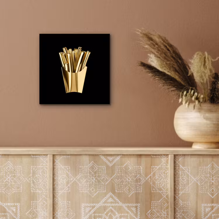 Friet - Goud - Chrome - Eten aluminium wit klein -sfeer4