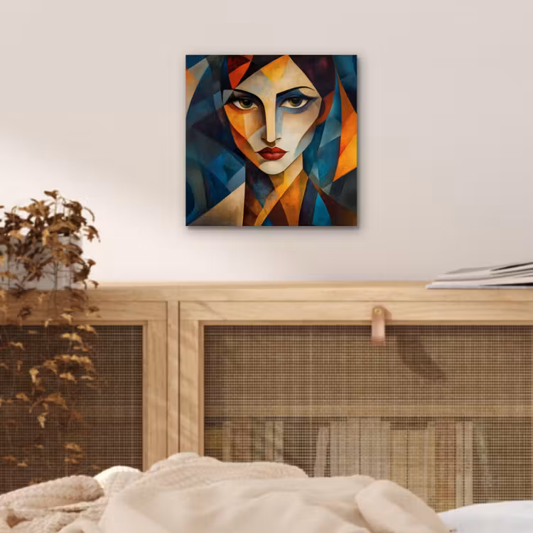 Portret - Abstract - Vormen aluminium wit klein -sfeer3