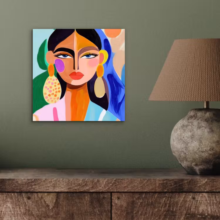 Portret - Vrouw - Modern aluminium wit klein -sfeer2