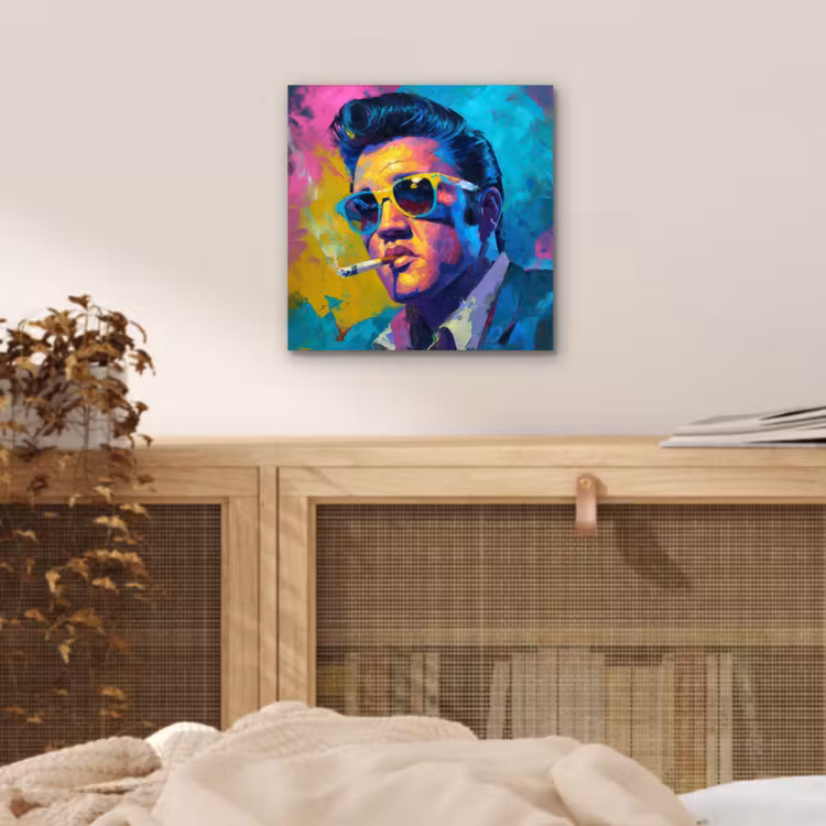Portret - Sigaret - Kleurrijk - Bril aluminium wit klein -sfeer3