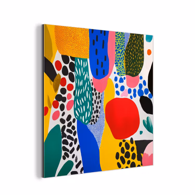Stippen - Vormen - Modern - Kleuren aluminium wit klein -3d