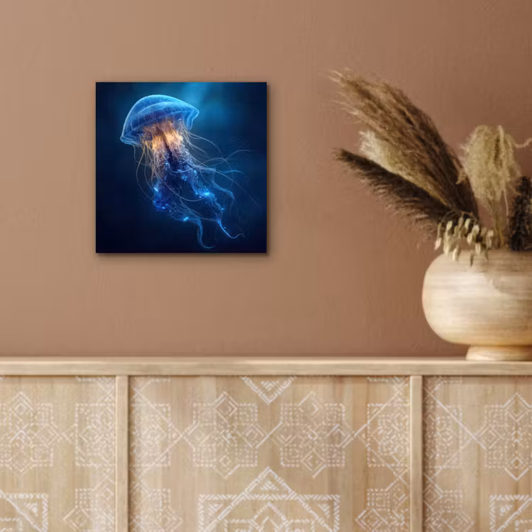 Kwal - Lichtgevend - Tentakels - Blauw aluminium wit klein -sfeer4