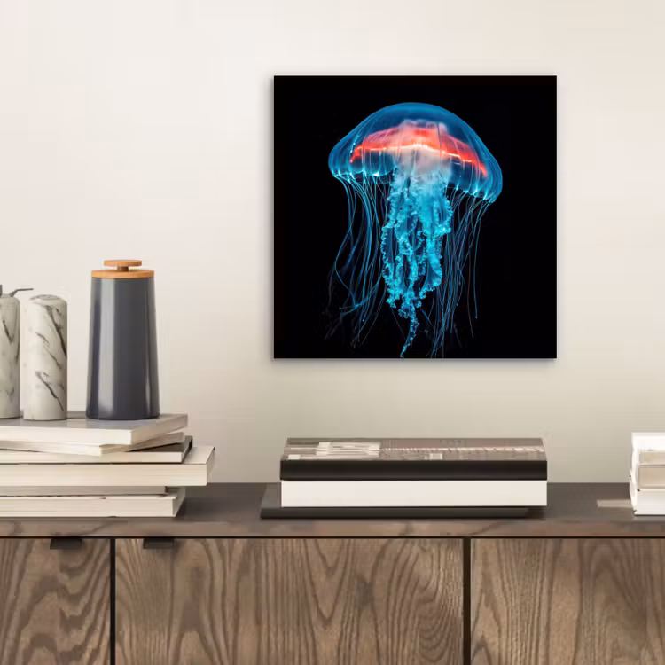Kwal - Tentakels - Blauw - Licht aluminium wit klein -sfeer1