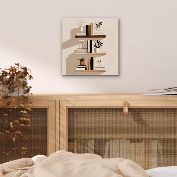 Plankjes - Boeken - Vaasjes - Planten aluminium wit klein -sfeer3