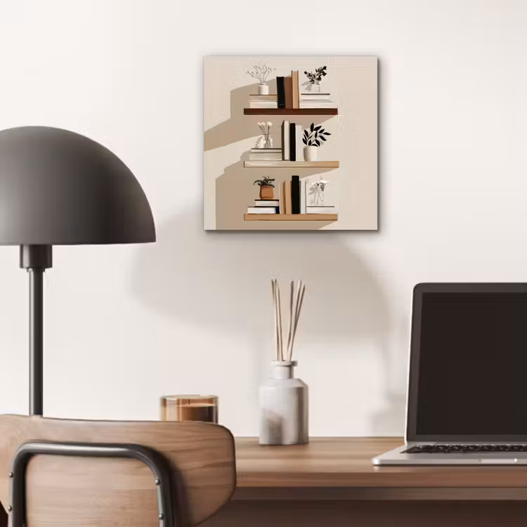Plankjes - Boeken - Vaasjes - Planten aluminium wit klein -sfeer5