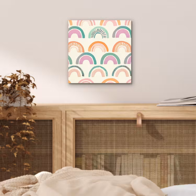Regenboog - Pastel - Patroon aluminium wit klein -sfeer3