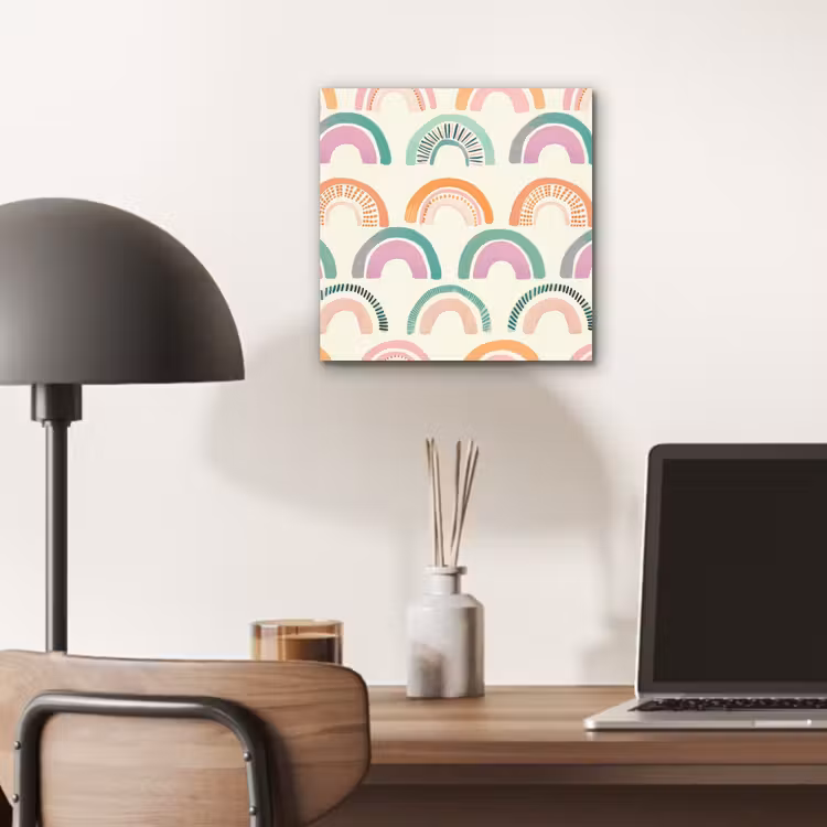 Regenboog - Pastel - Patroon aluminium wit klein -sfeer5