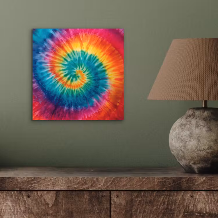 Regenboogkleuren - Tie dye - aluminium wit klein -sfeer2