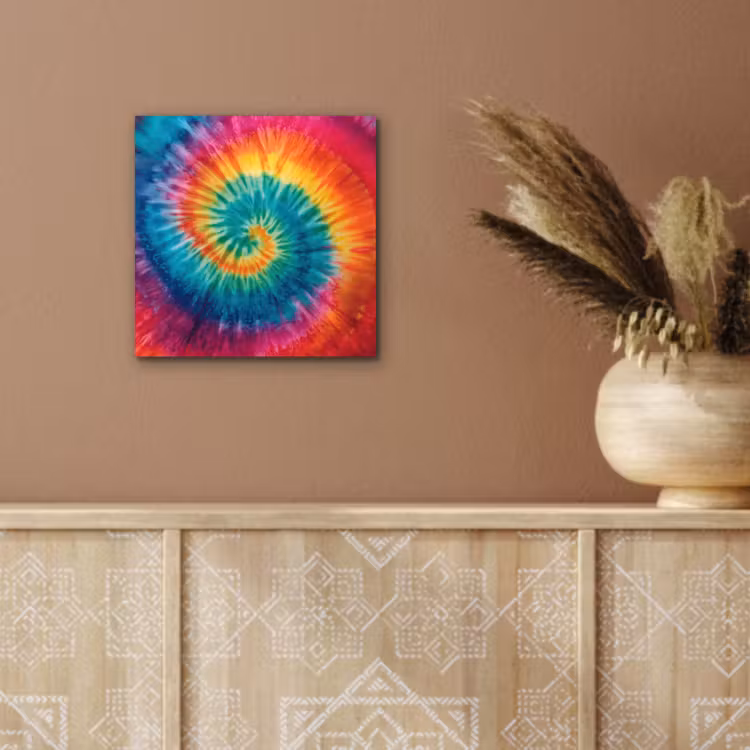 Regenboogkleuren - Tie dye - aluminium wit klein -sfeer4