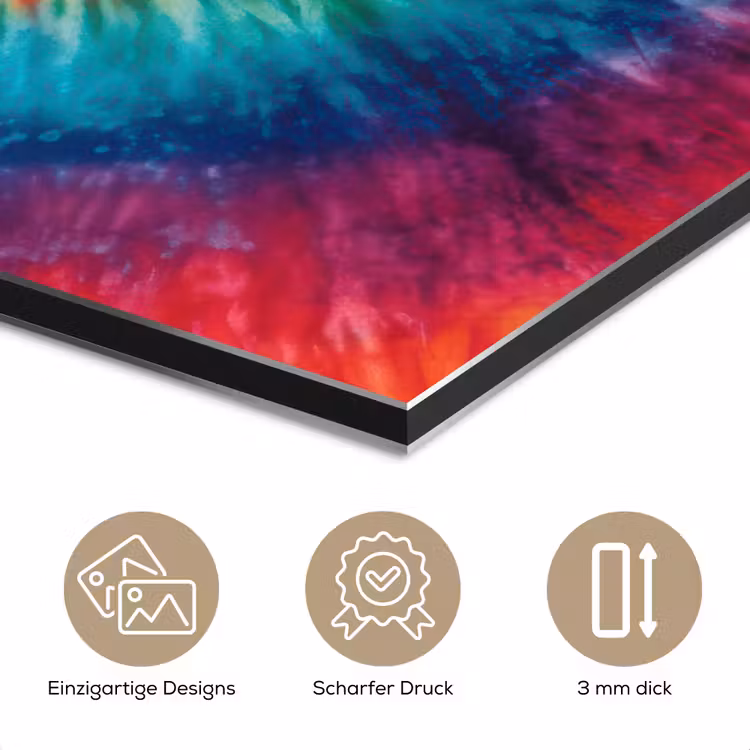 Regenboogkleuren - Tie dye - aluminium wit klein -closeup_DE