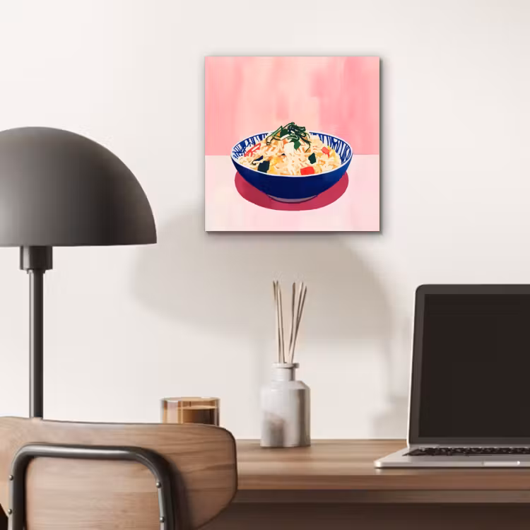 Rijst - Illustratie - Kom - Groente aluminium wit klein -sfeer5