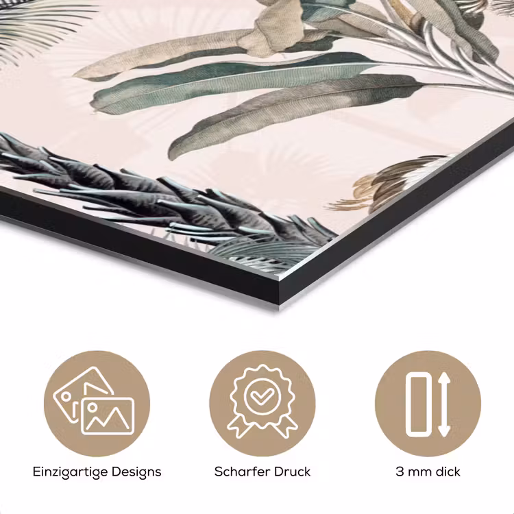 Retro - Jungle - Natuur - Dieren aluminium wit klein -closeup_DE