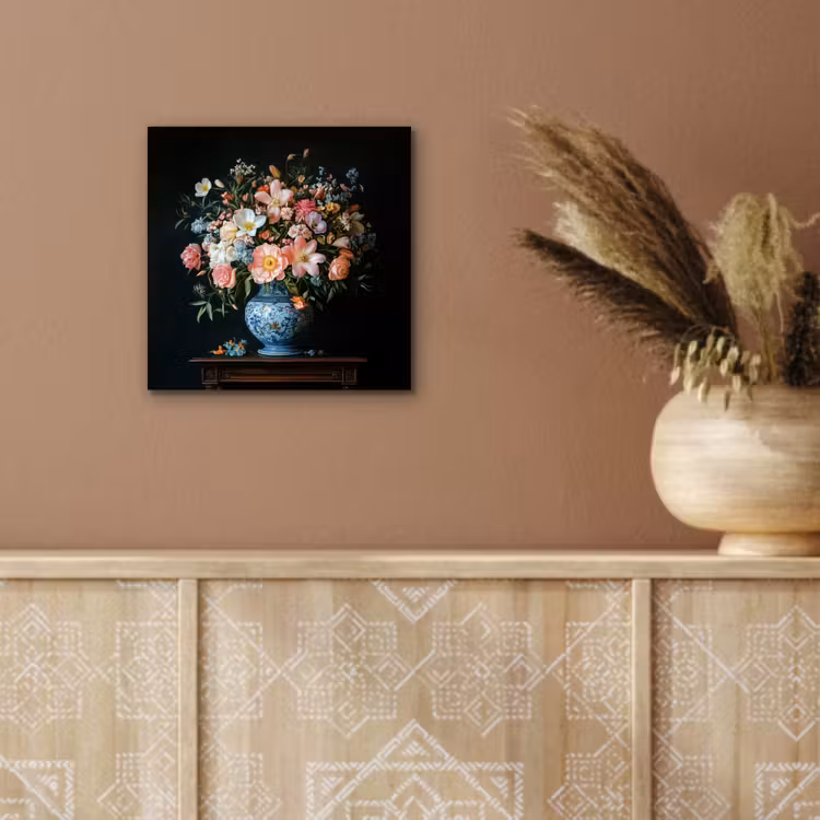 Roze - Bloemen - Vaas - Kleuren aluminium wit klein -sfeer4