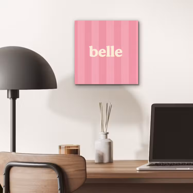 Roze - Gestreept - Belle aluminium wit klein -sfeer5