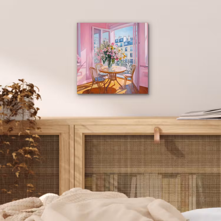 Pink - City - Bloemen aluminium wit klein -sfeer3