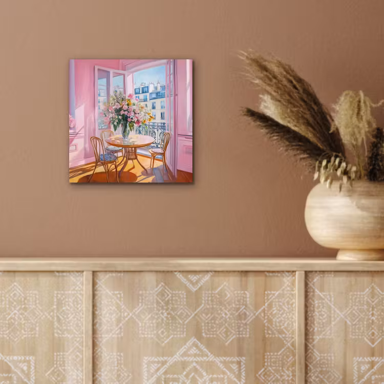Pink - City - Bloemen aluminium wit klein -sfeer4