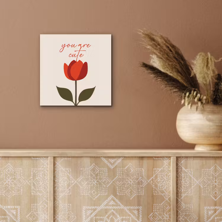 Roos - Rood - Bloem - Valentijn aluminium wit klein -sfeer4