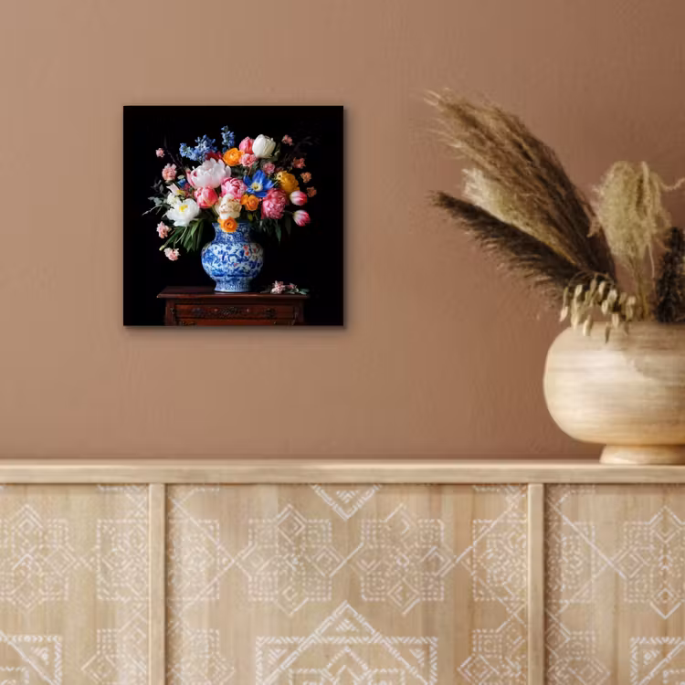 Rozen - Bloemen - Vaas - Boeket aluminium wit klein -sfeer4