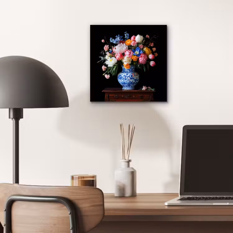 Rozen - Bloemen - Vaas - Boeket aluminium wit klein -sfeer5